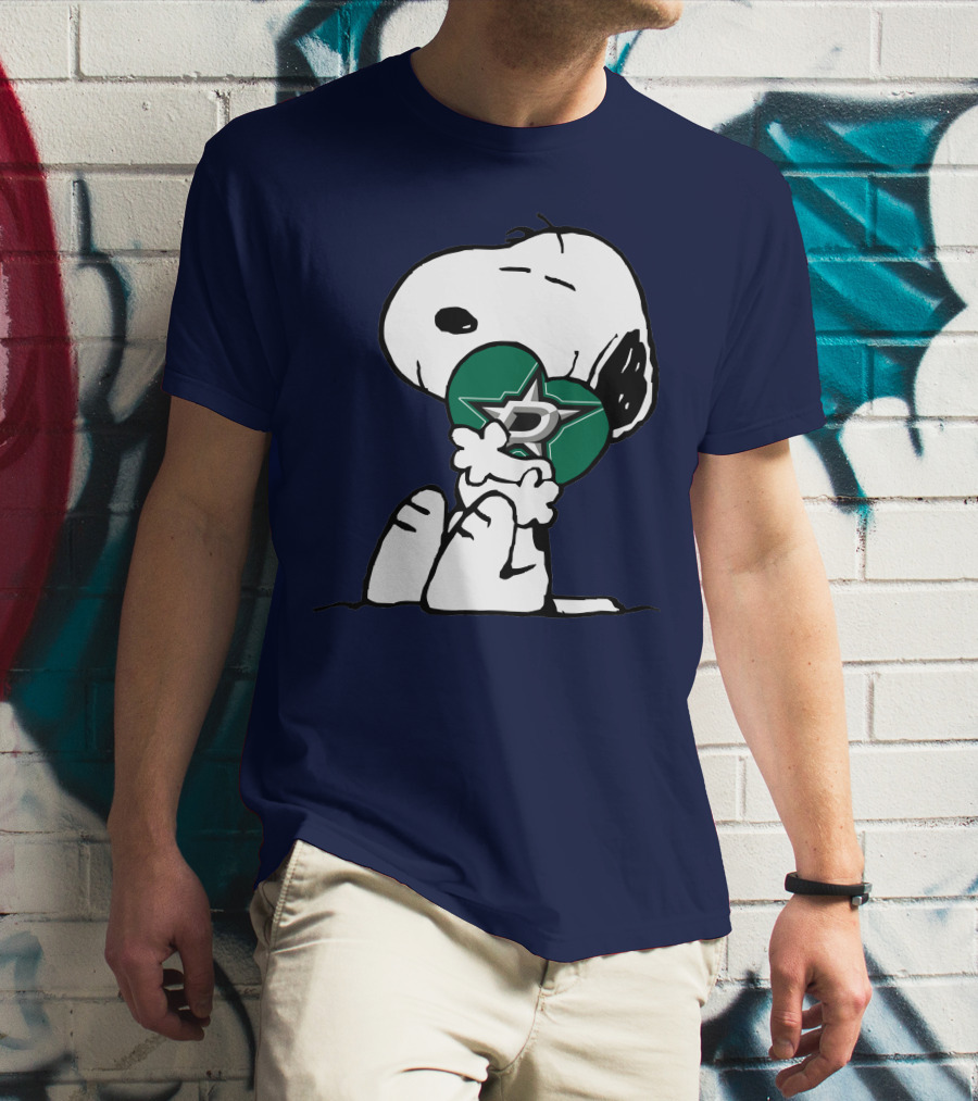 Snoopy Hugging Dallas Stars T-Shirt