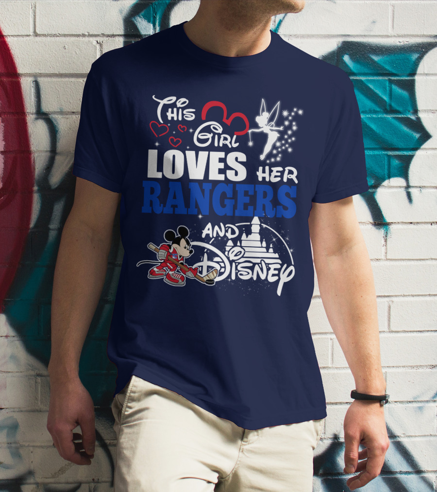 This Girl Loves Her Rangers And Disney T-Shirt
