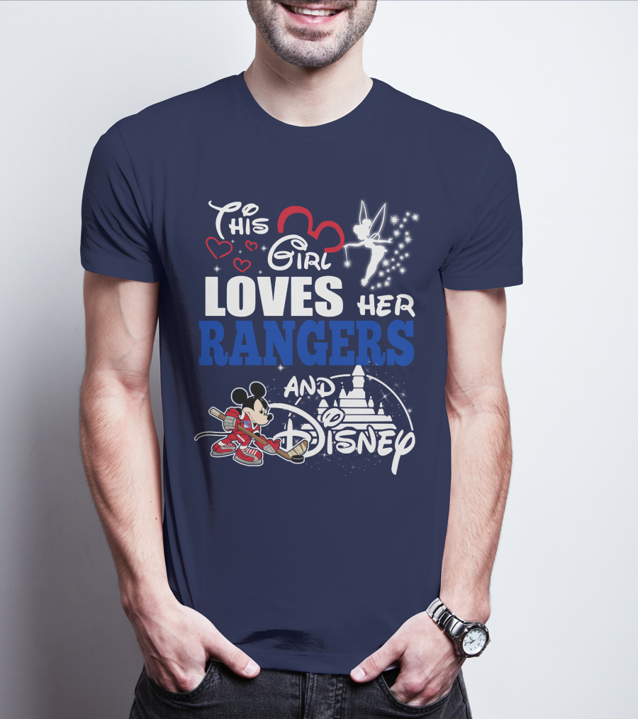 This Girl Loves Her Rangers And Disney T-Shirt