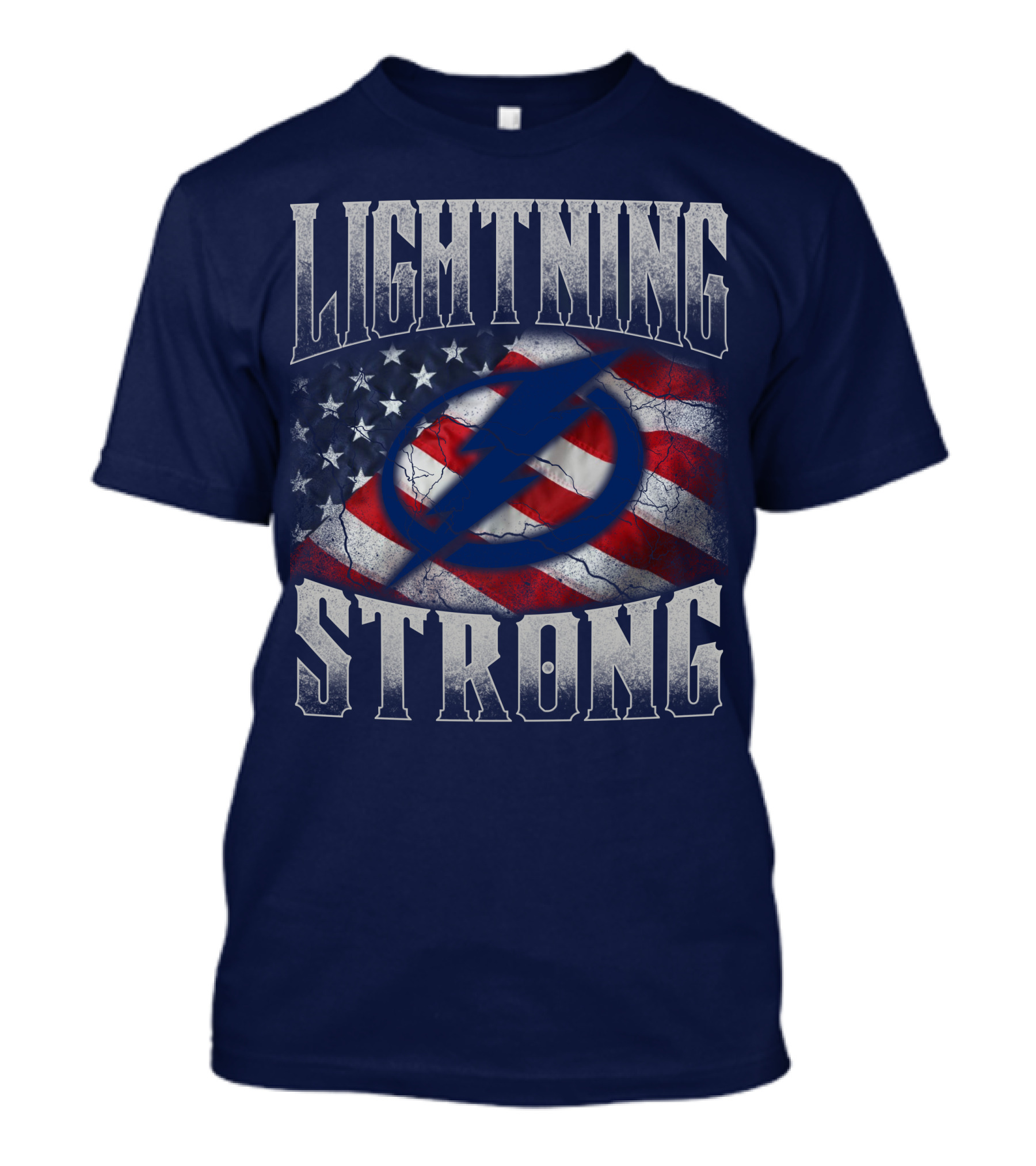 Tampa Bay Lightning Strong American Flag T-Shirt