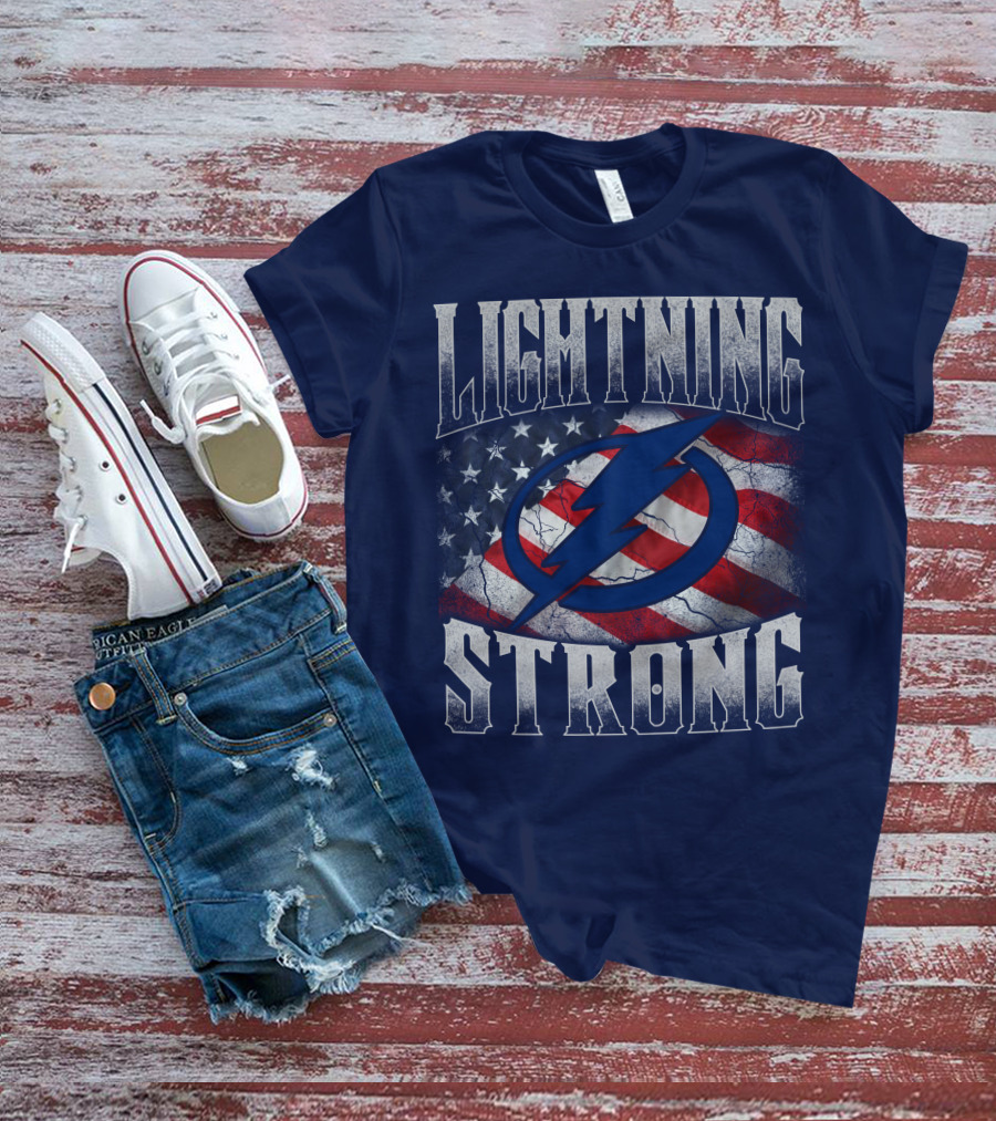 Lightning Strong Tampa Bay Flag T-Shirt