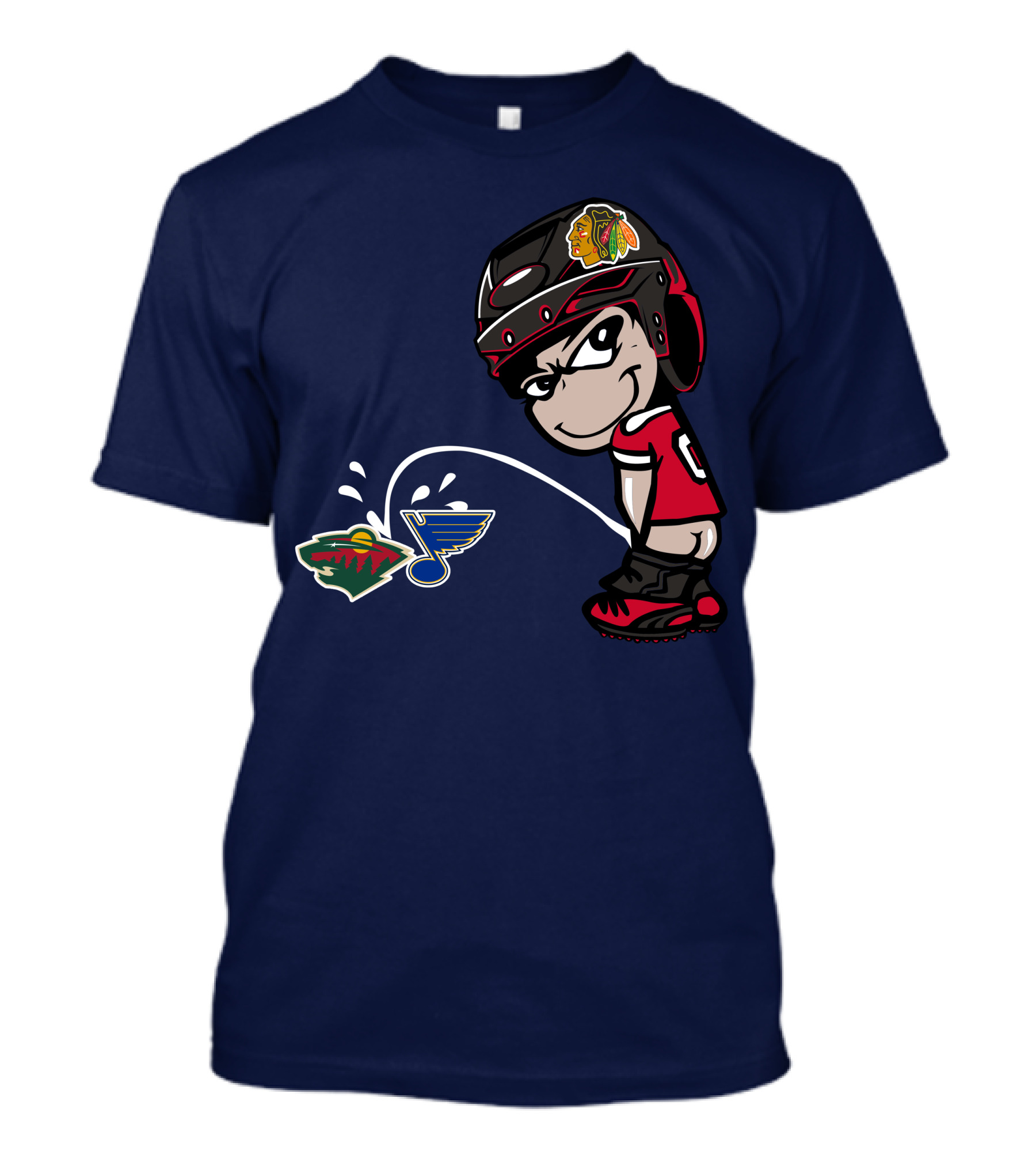 Chicago Blackhawks Hockey Rivalry Minnesota Wild St. Louis Blues T-Shirt