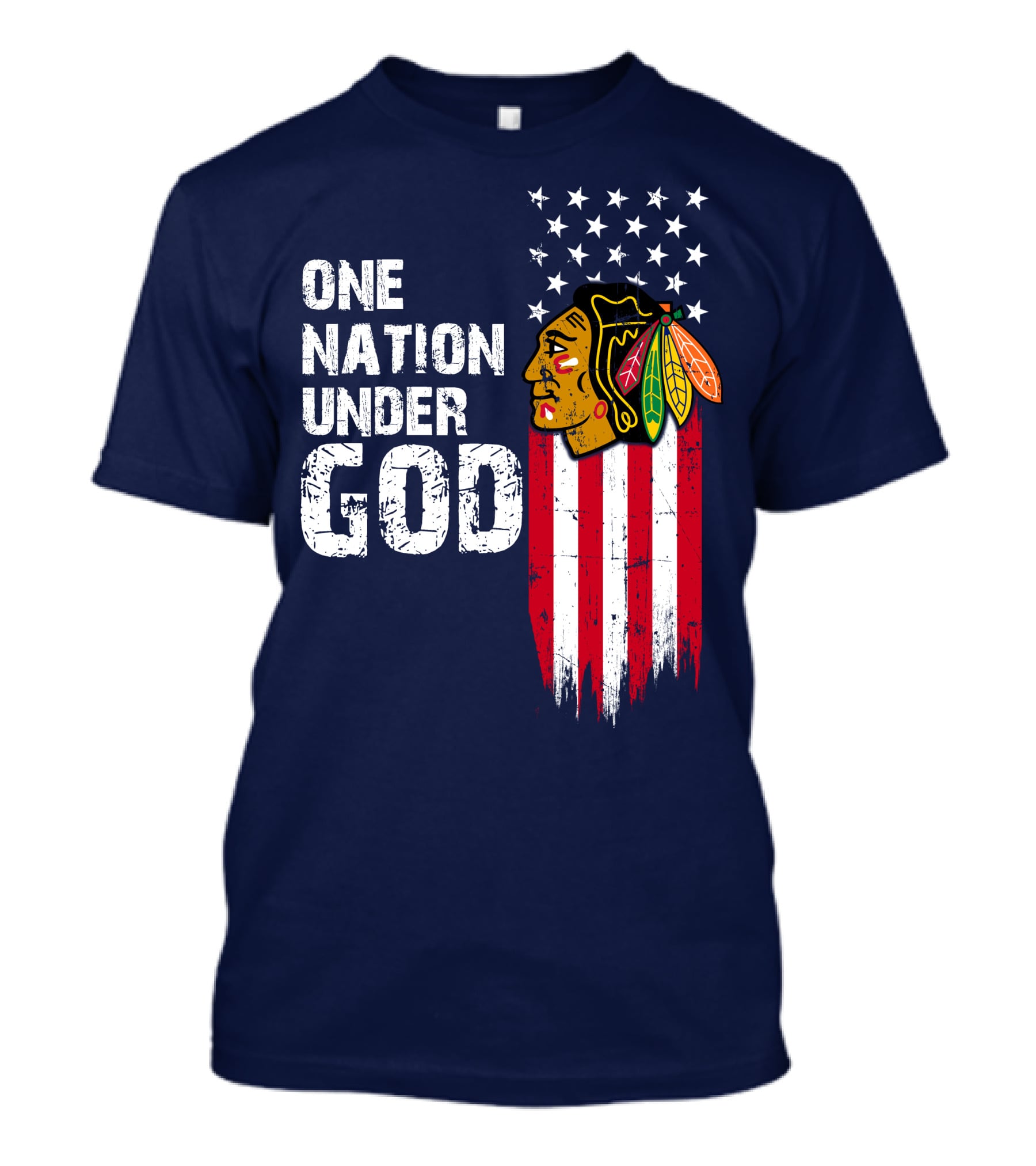 Chicago Blackhawks One Nation Under God T-Shirt