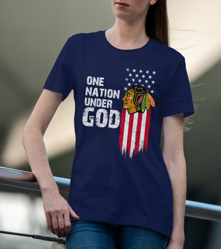 Chicago Blackhawks One Nation Under God T-Shirt