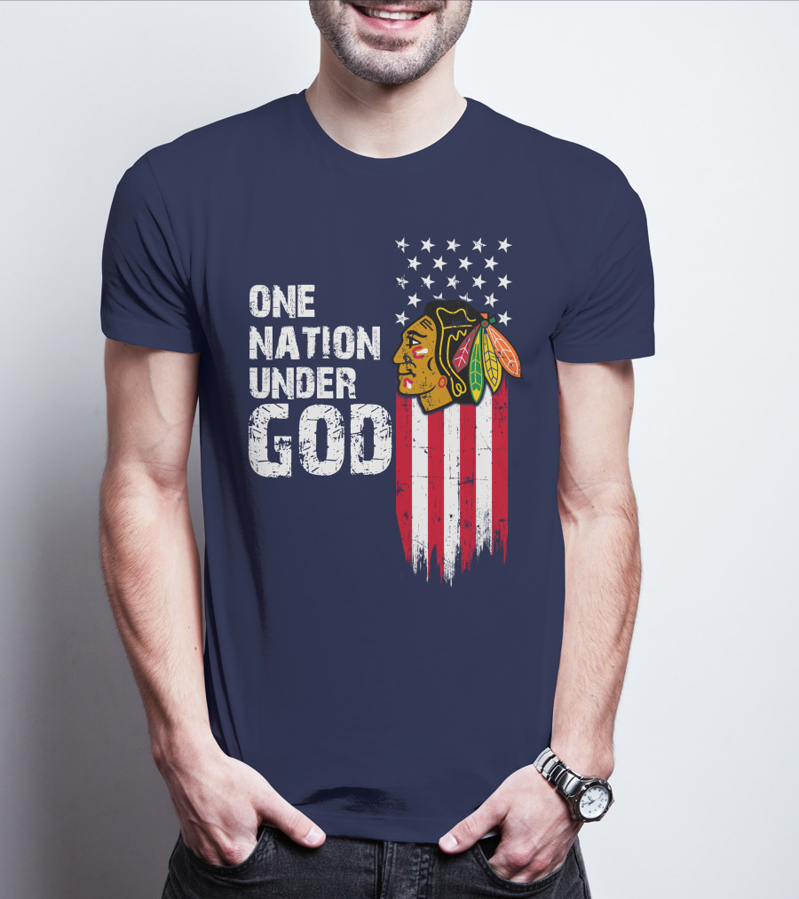 Chicago Blackhawks One Nation Under God T-Shirt