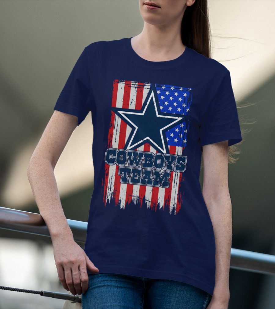 Cowboys Team Usa Flag Star T-Shirt