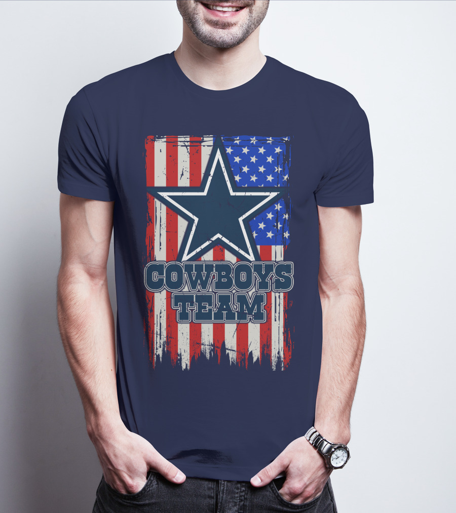 Cowboys Team Usa Flag Star T-Shirt