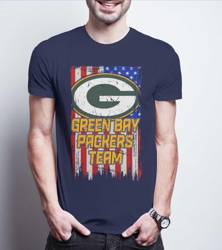 Green Bay Packers Team Flag T-Shirt