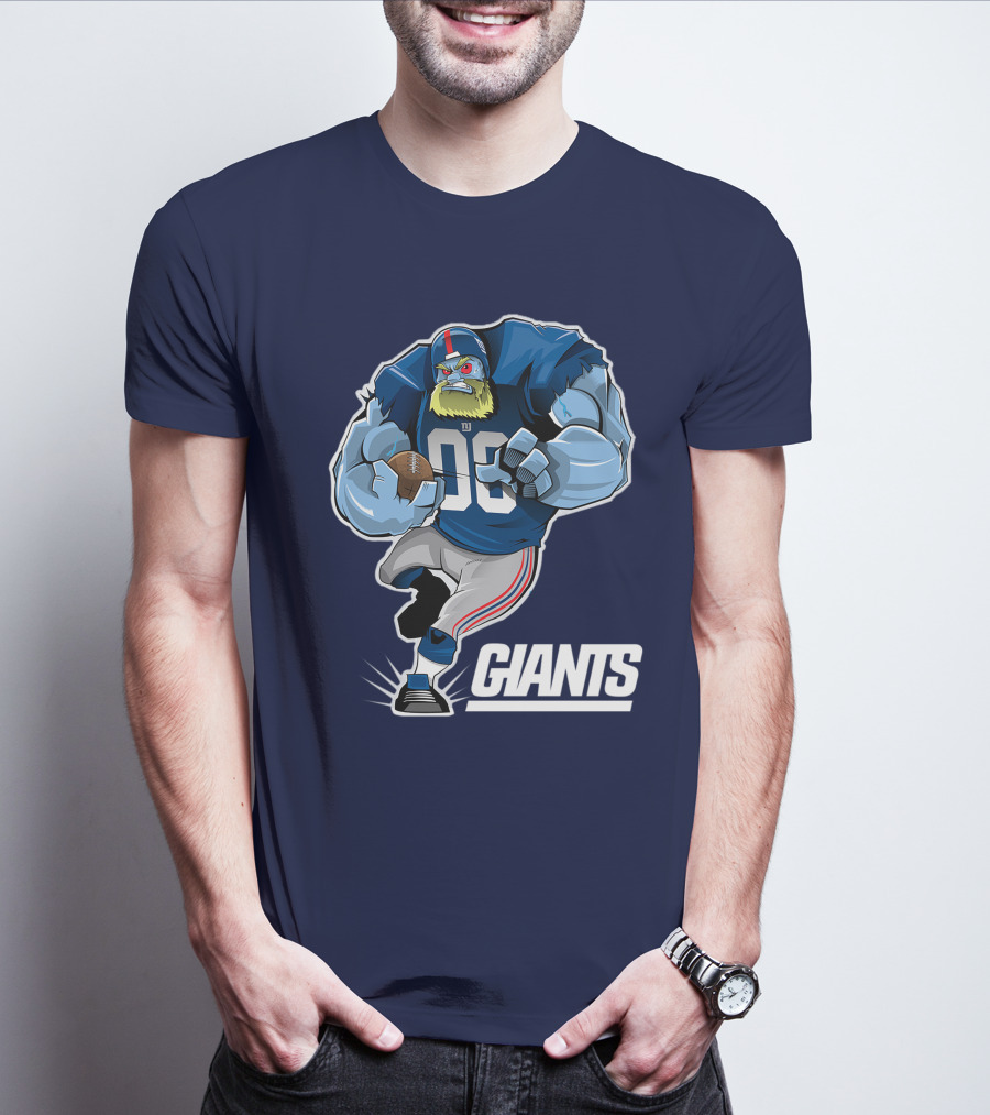 New York Giants Giants 98 Football Player Cartoon T-Shirt