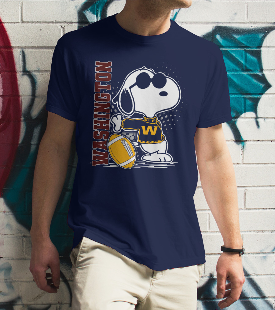 Snoopy Washington Football W Sweater Sunglasses T-Shirt