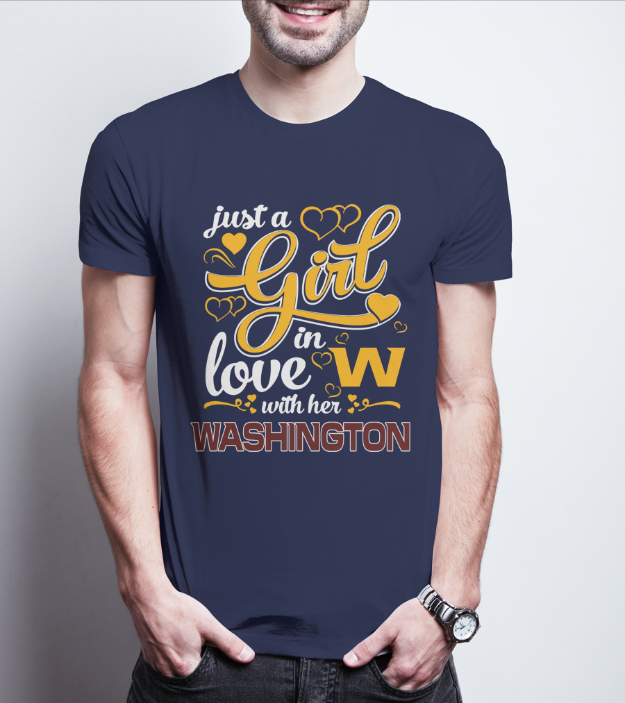 Just A Girl In Love With Her Washington T-Shirt
