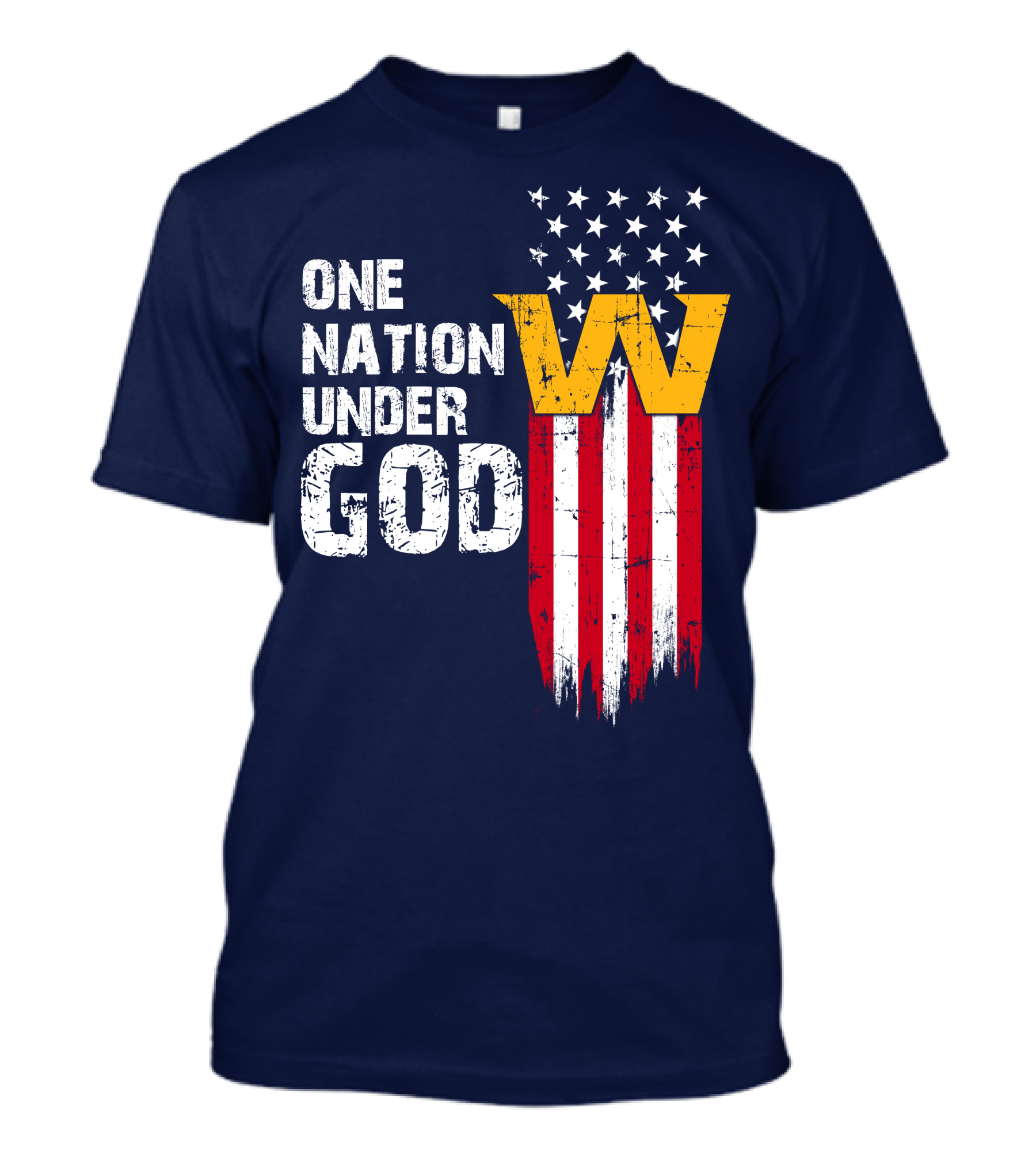 One Nation Under God Washington Usa Flag T-Shirt