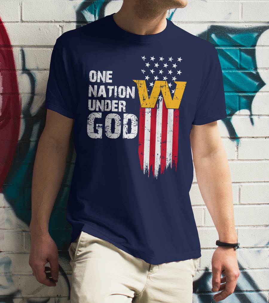 One Nation Under God Washington Usa Flag T-Shirt