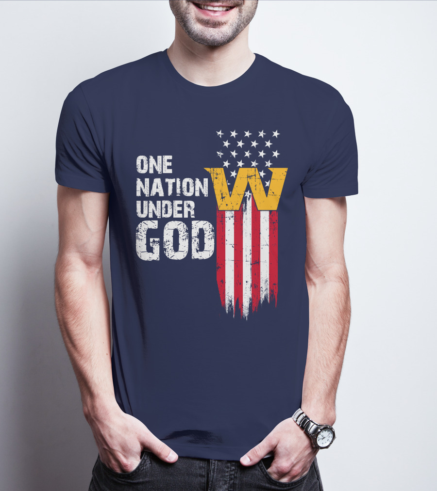 One Nation Under God Washington Usa Flag T-Shirt