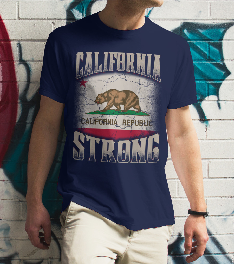 California Republic Strong Bear Flag T-Shirt