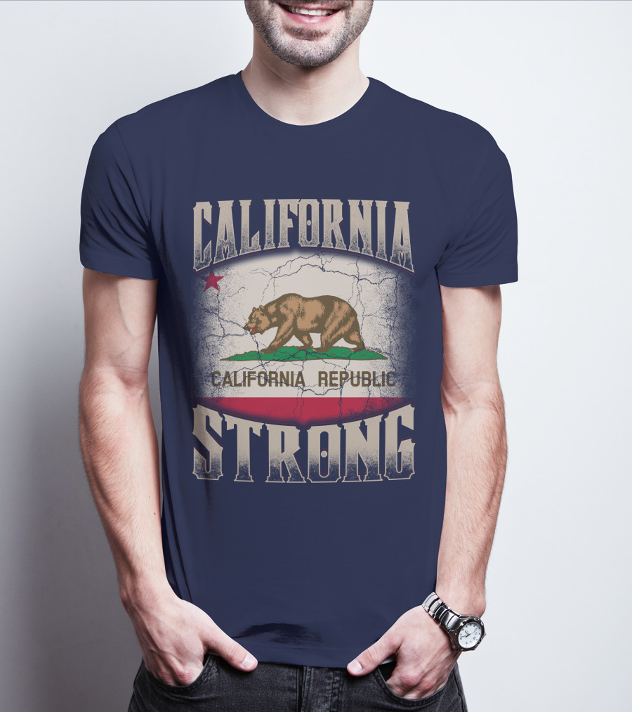 California Republic Strong Bear Flag T-Shirt
