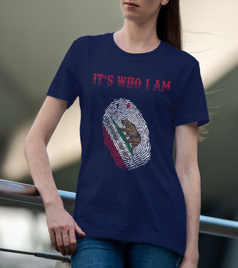 It's Who I Am Mexico Flag Fingerprint T-Shirt