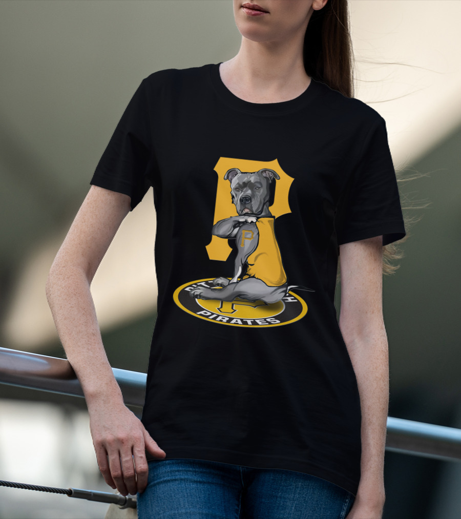 Pittsburgh Pirates Dog Mascot With Yellow Sweater And Team T-Shirt