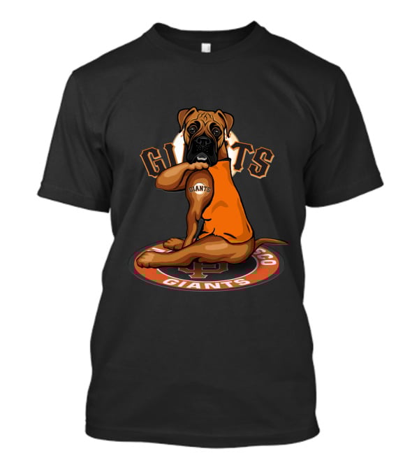 San Francisco Giants Dog Boxer Logo Baseball Fan T-Shirt