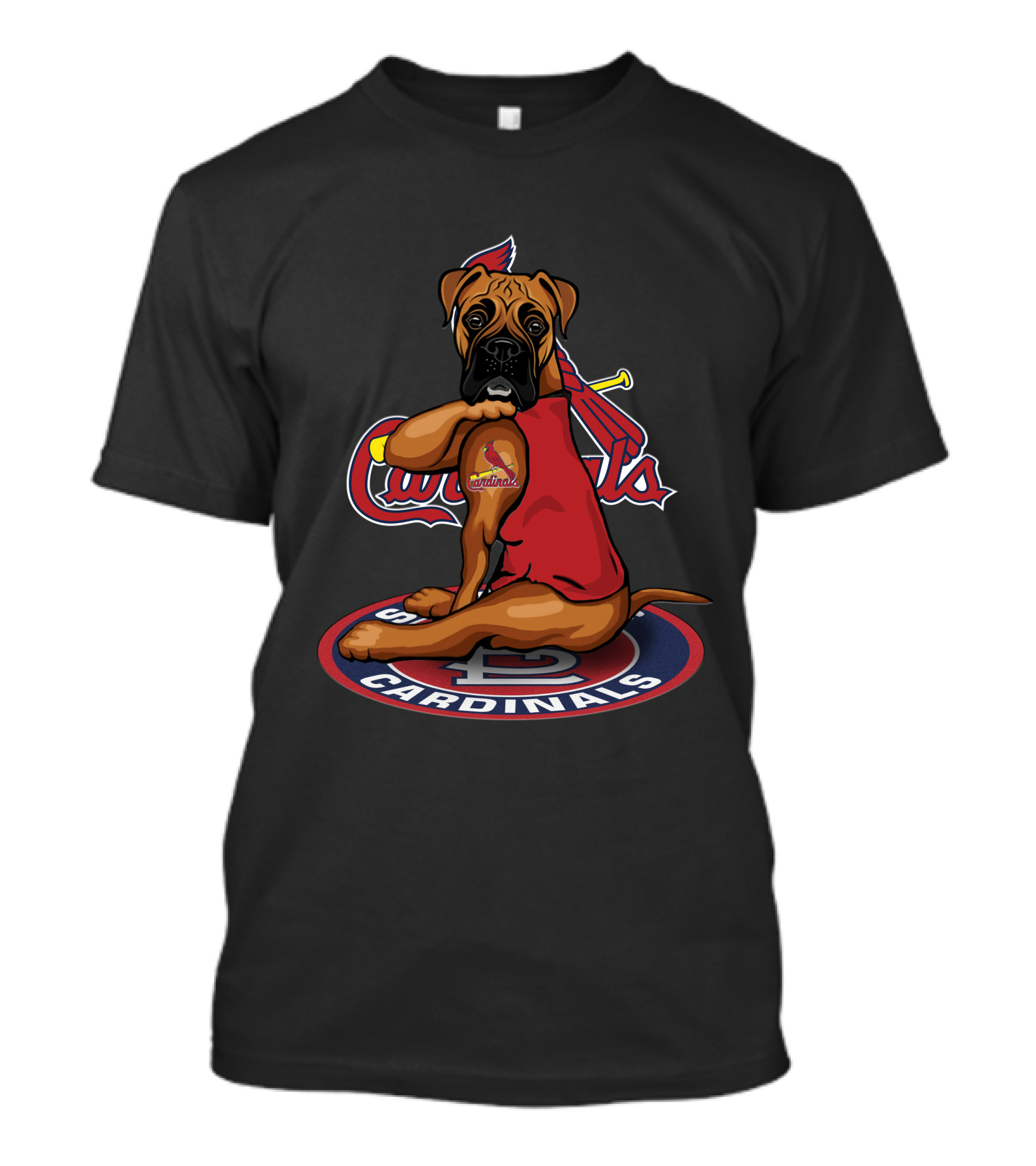 St Louis Cardinals Dog Mascot Artwork T-Shirt