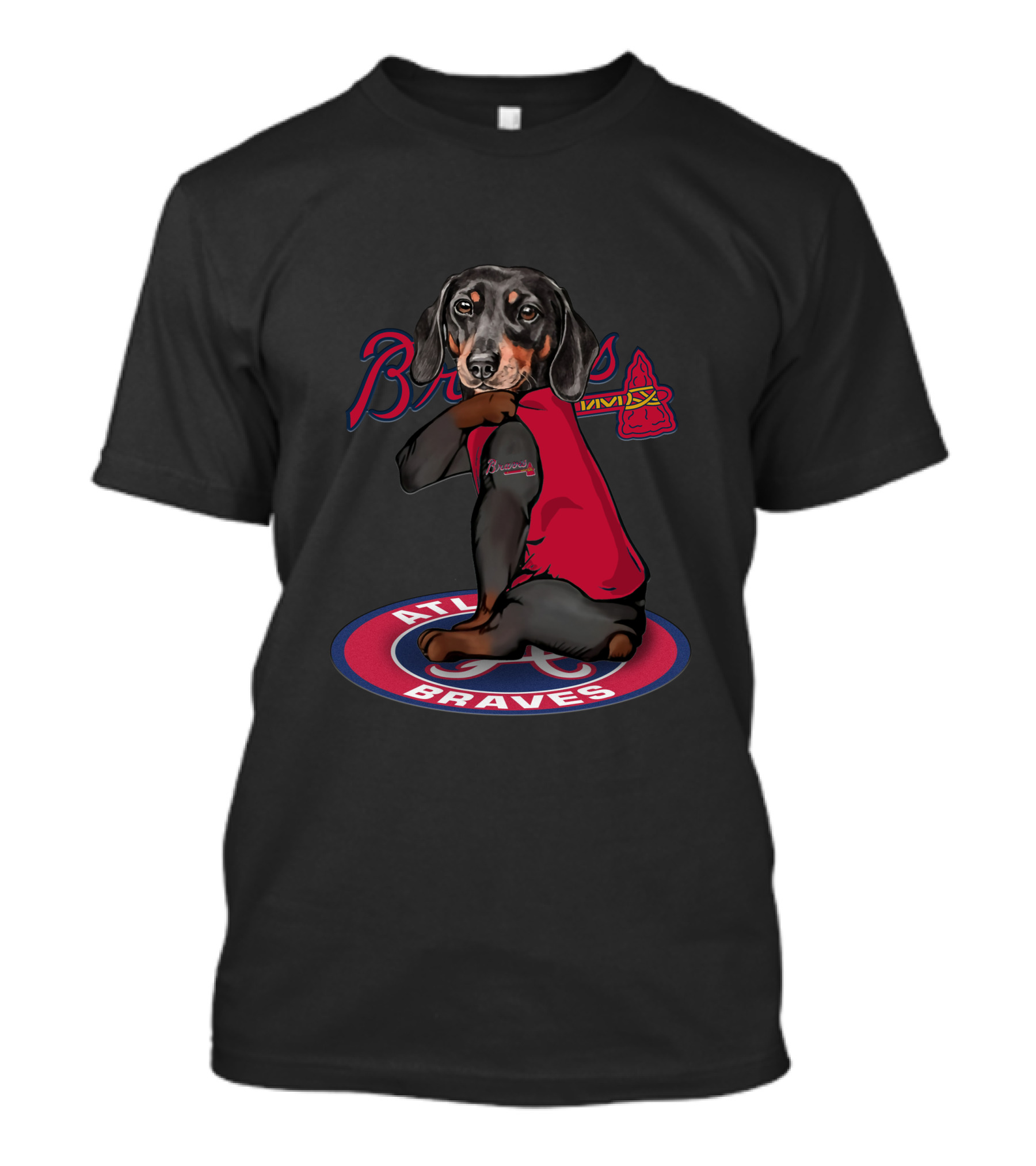 Atlanta Braves Dachshund Team Spirit T-Shirt