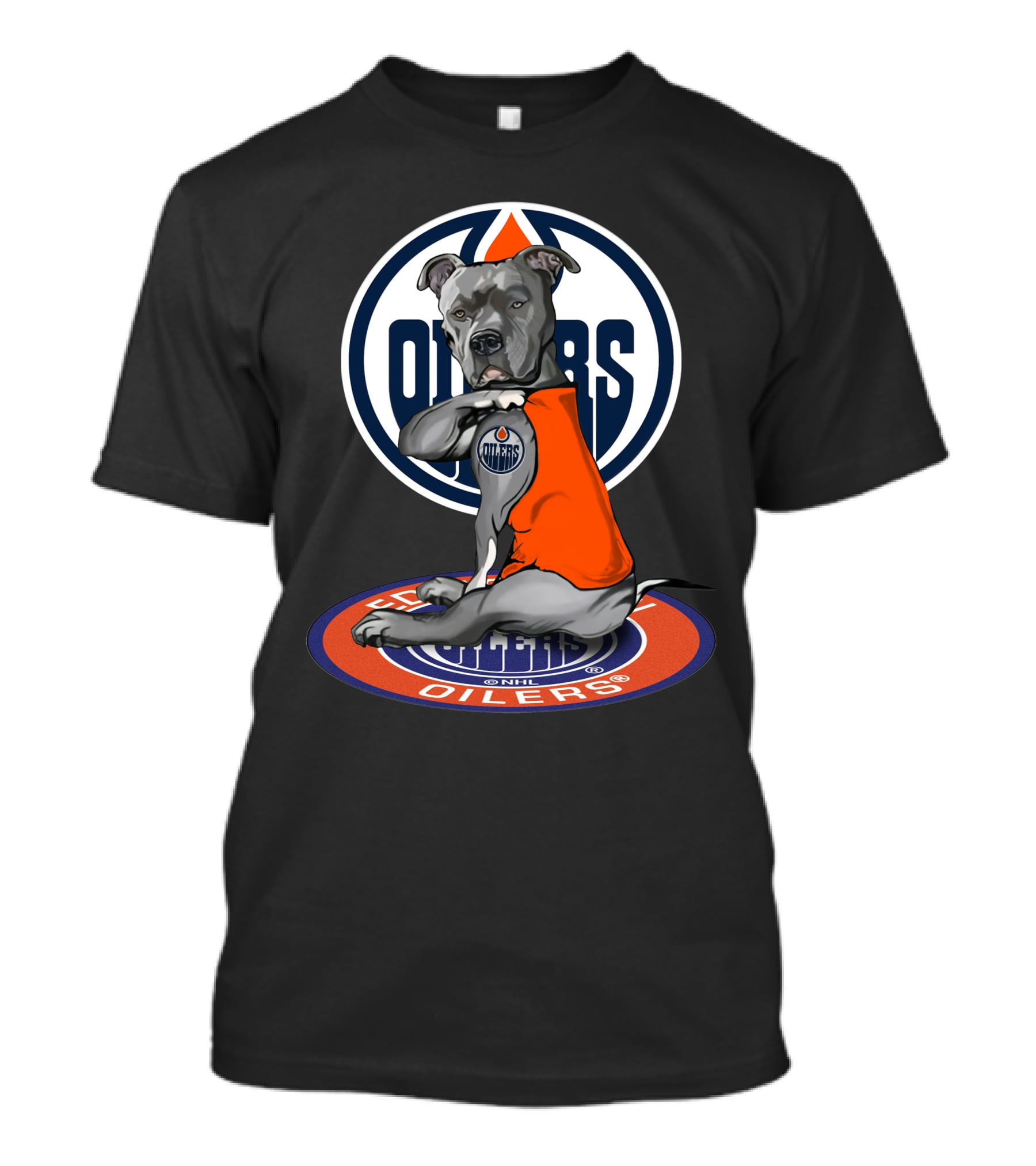 Edmonton Oilers Dog In Team Jersey T-Shirt