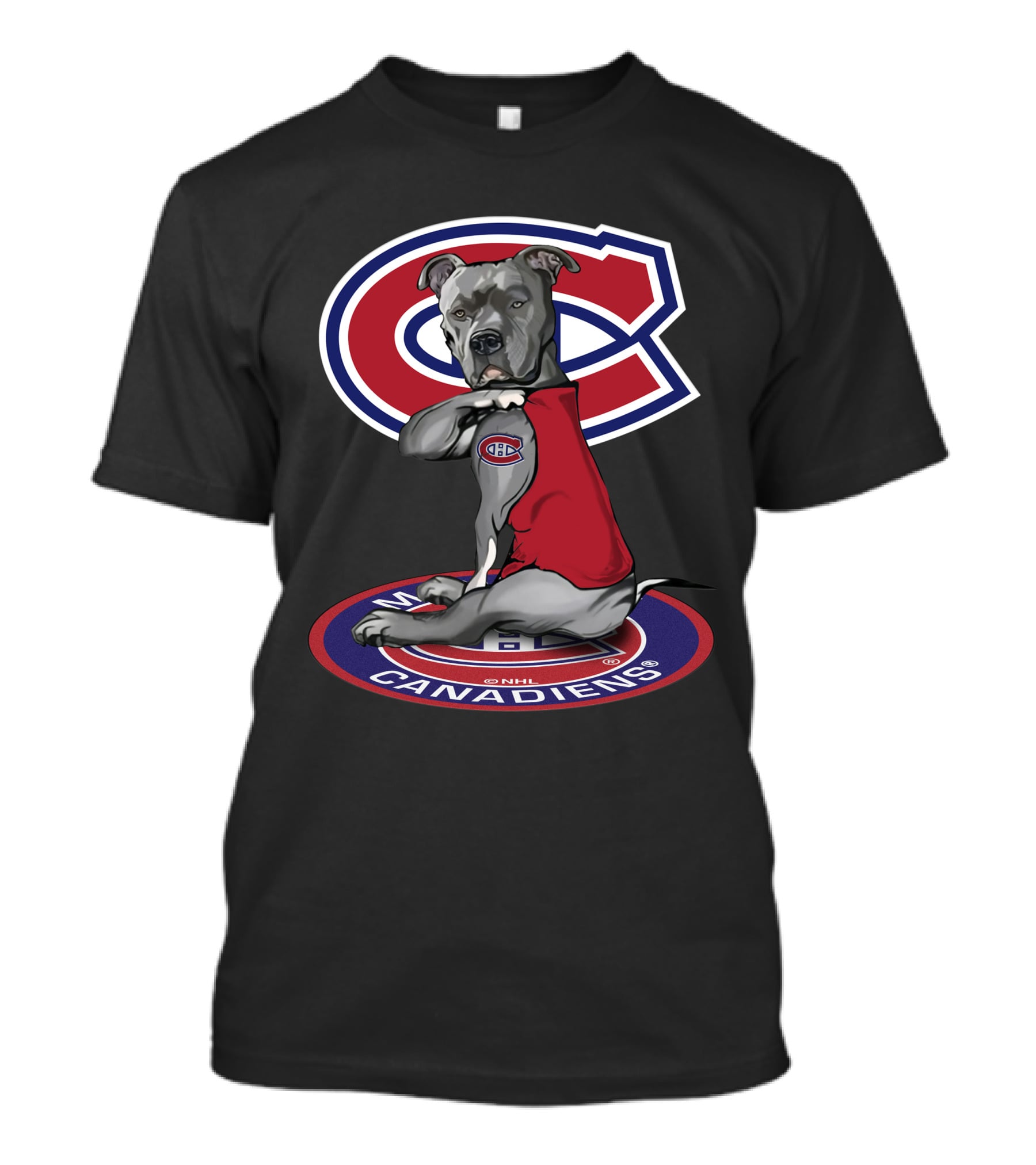 16 Montreal Canadiens Dog With Logo And Jersey T-Shirt