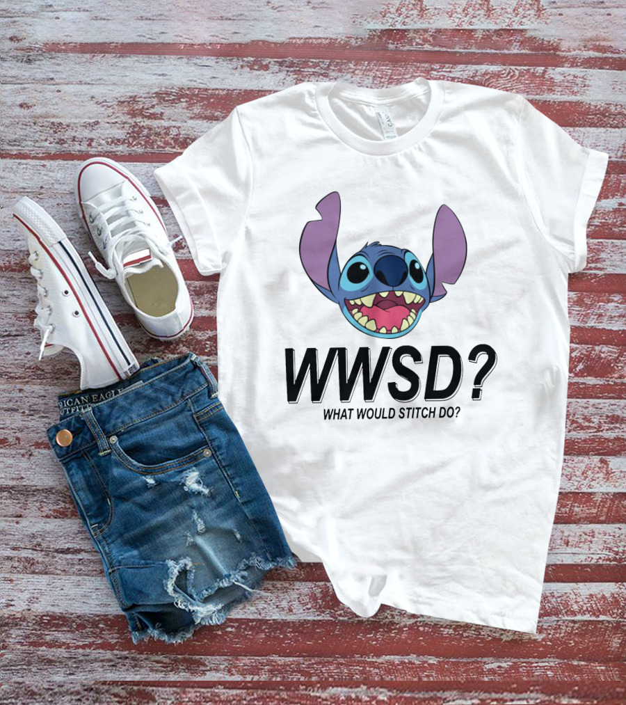 WWSD What Would Stitch Do Disney Lilo And Stitch Character T-Shirt