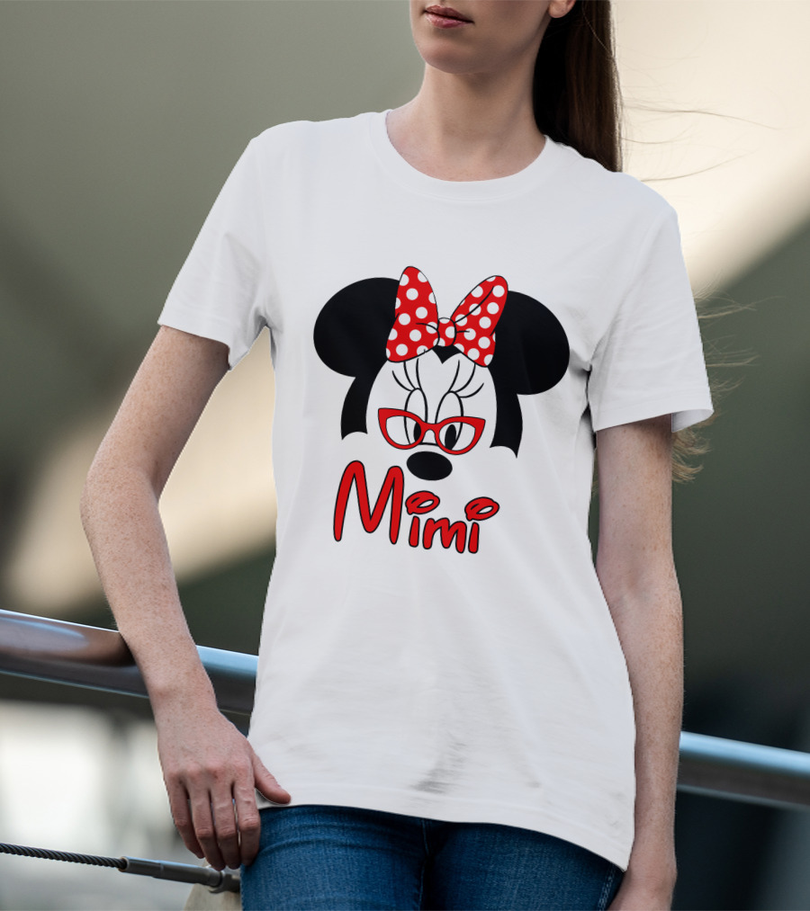 Minnie Mimi Red Bow Glasses T-Shirt