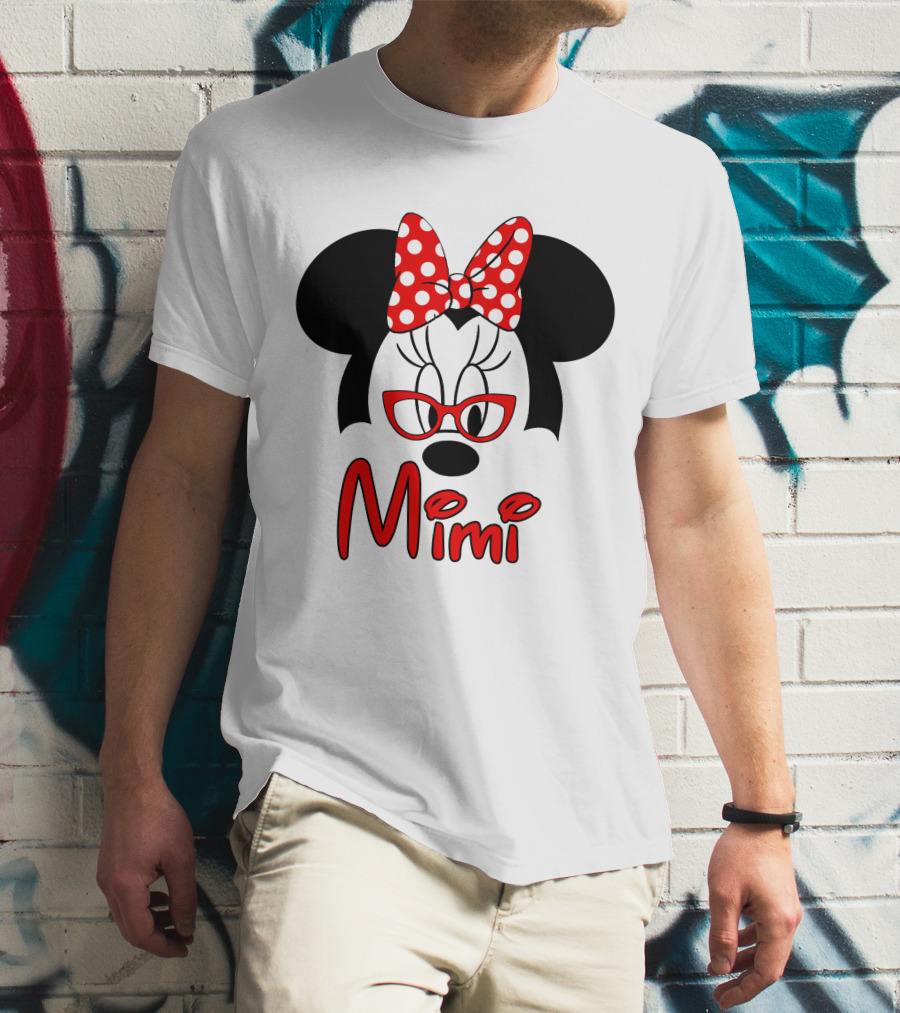 Minnie Mimi Red Bow Glasses T-Shirt