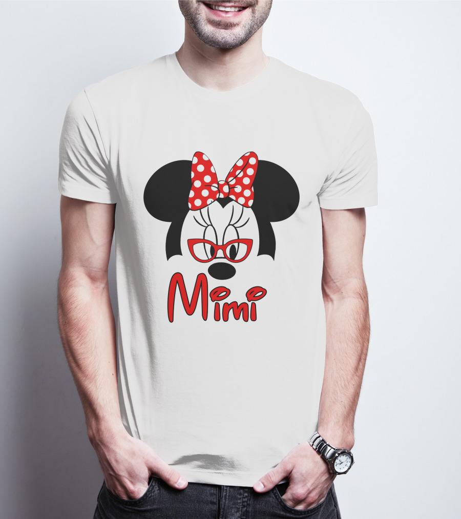 Minnie Mimi Red Bow Glasses T-Shirt