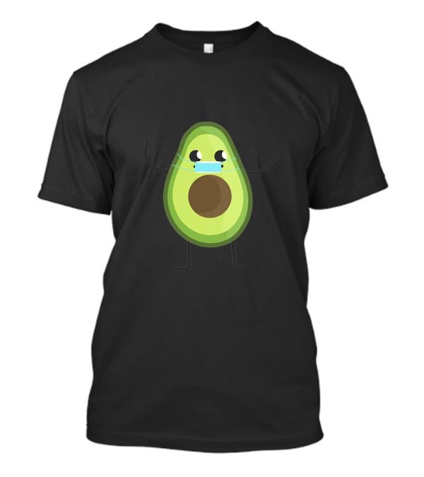 Avocado Wearing A Face Mask T-Shirt