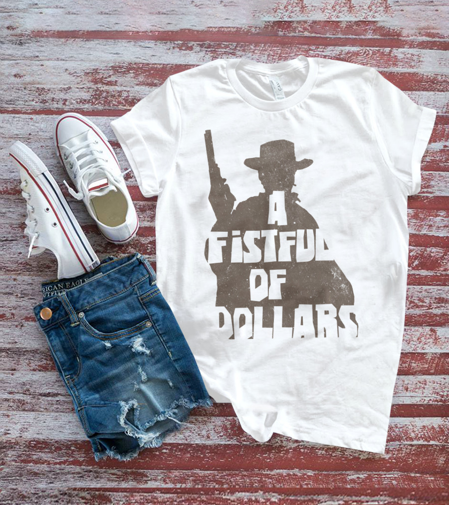 A Fistful Of Dollars Cowboy Silhouette With Revolver T-Shirt