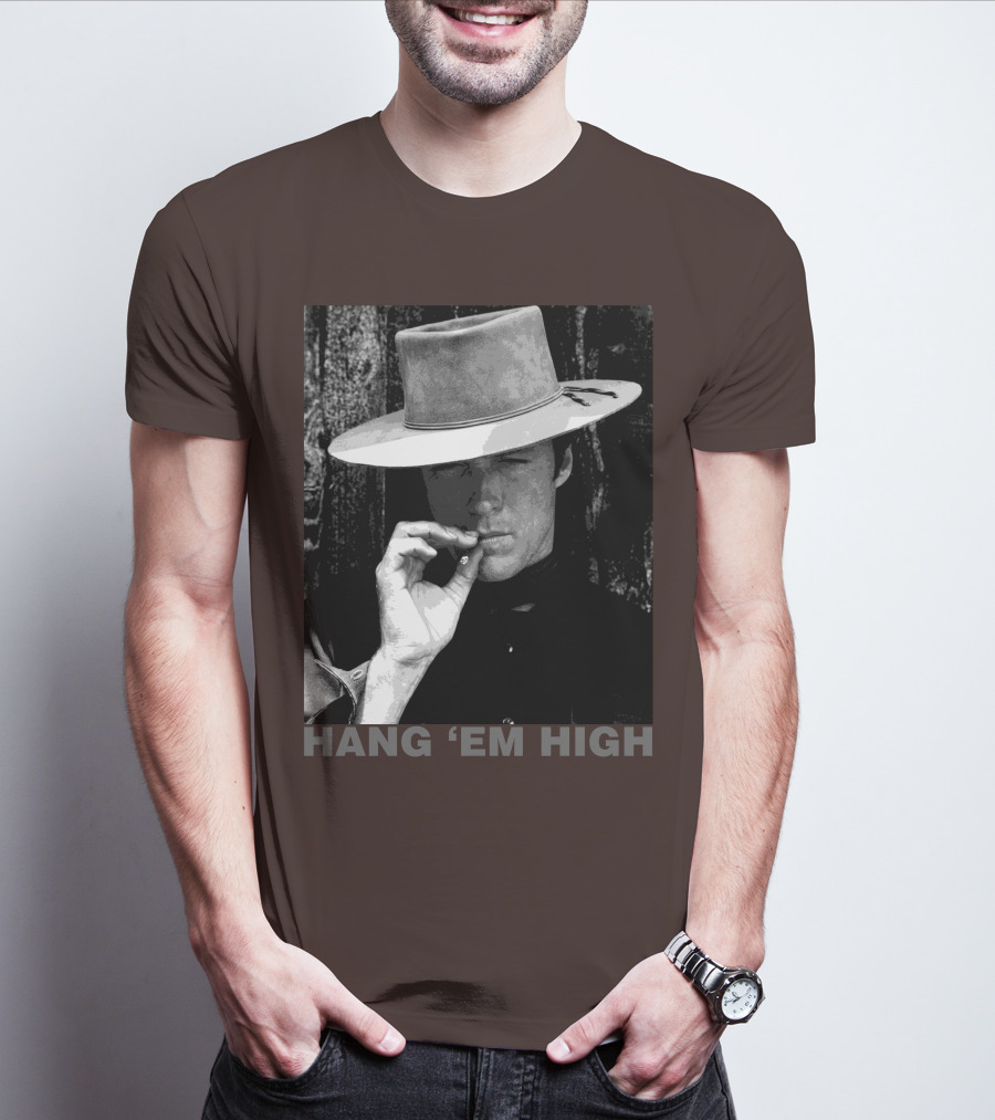Hang 'Em High Western Style Cowboy Smoking T-Shirt