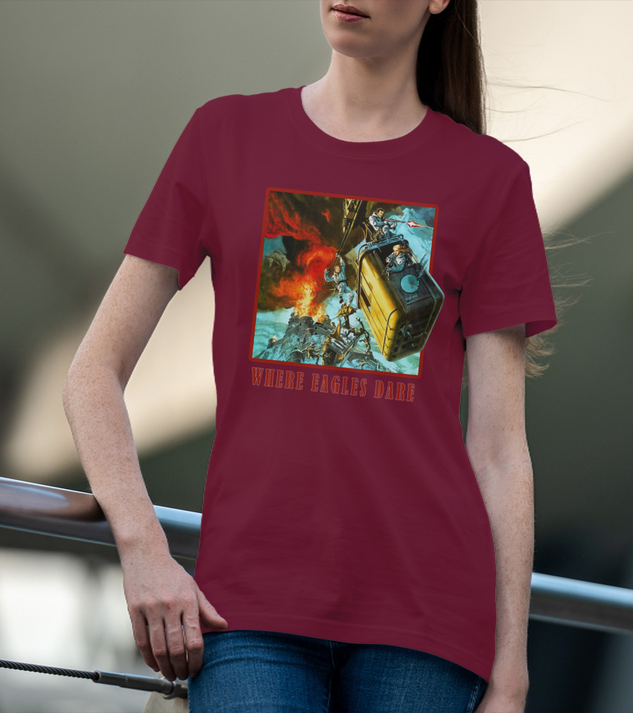 Where Eagles Dare Cable Car Adventure Explosive Action Scene 001 T-Shirt