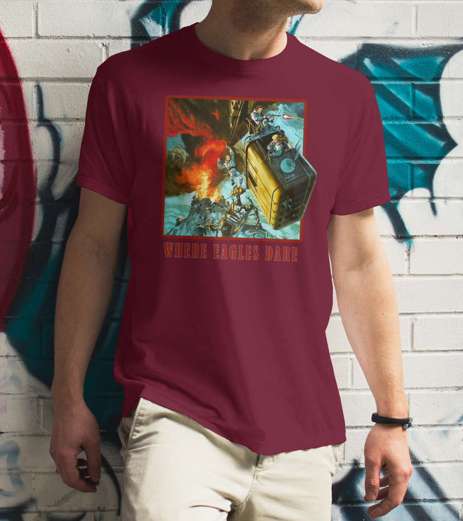 Where Eagles Dare Cable Car Adventure Explosive Action Scene 001 T-Shirt