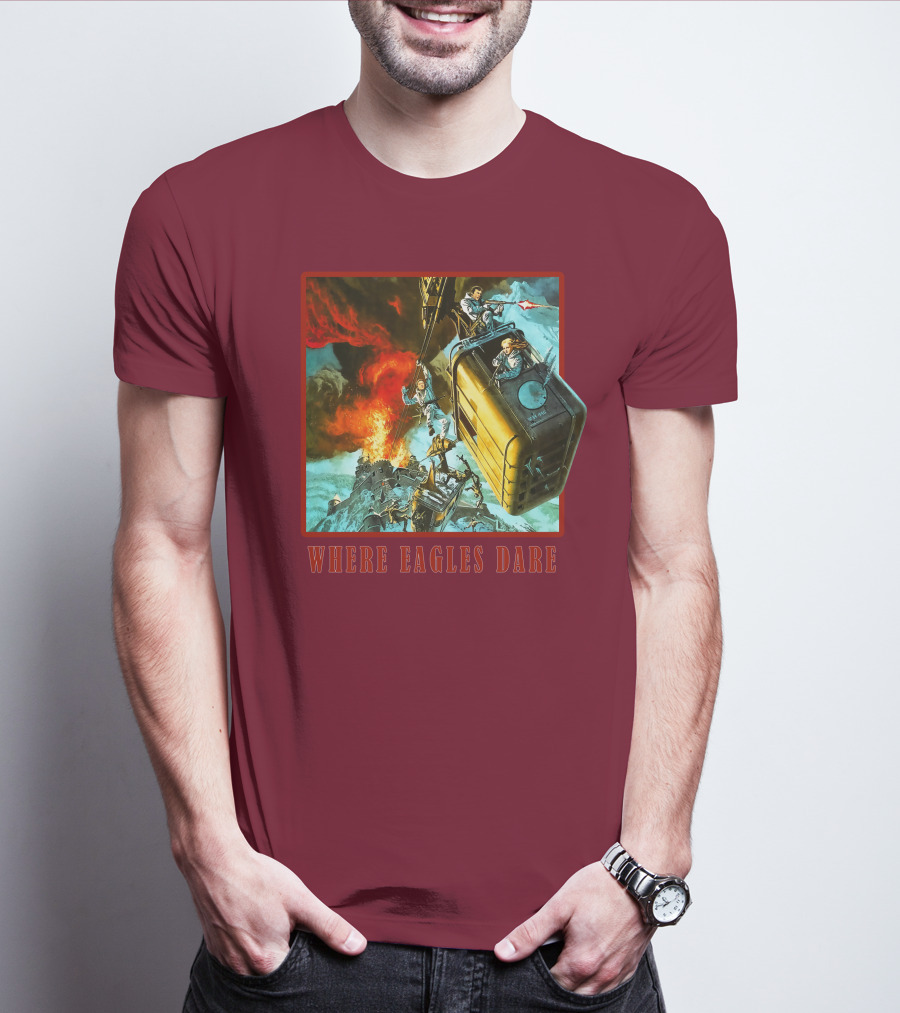 Where Eagles Dare Cable Car Adventure Explosive Action Scene 001 T-Shirt