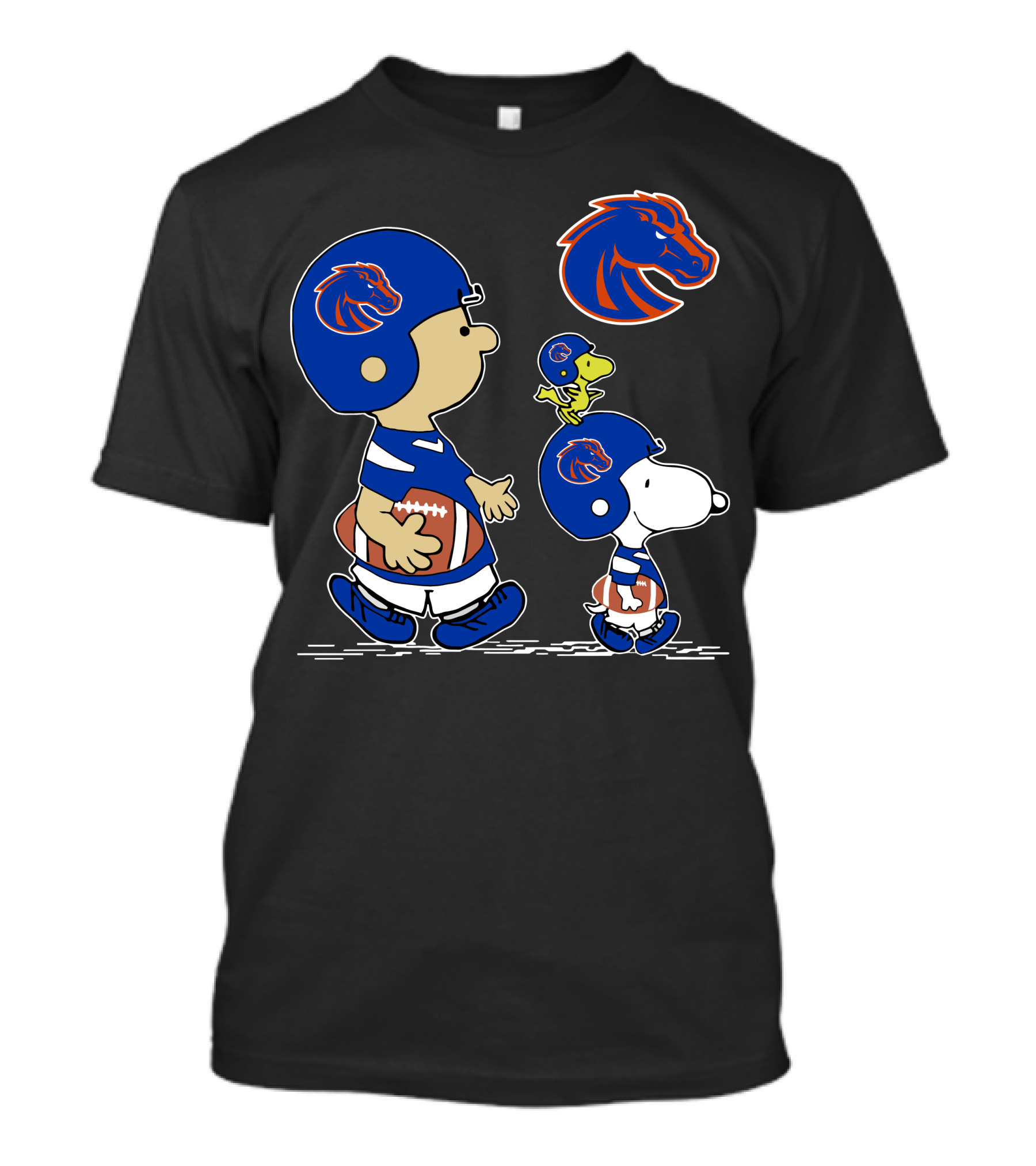 Boise State Broncos Charlie Brown And Snoopy Football Team Spirit T-Shirt