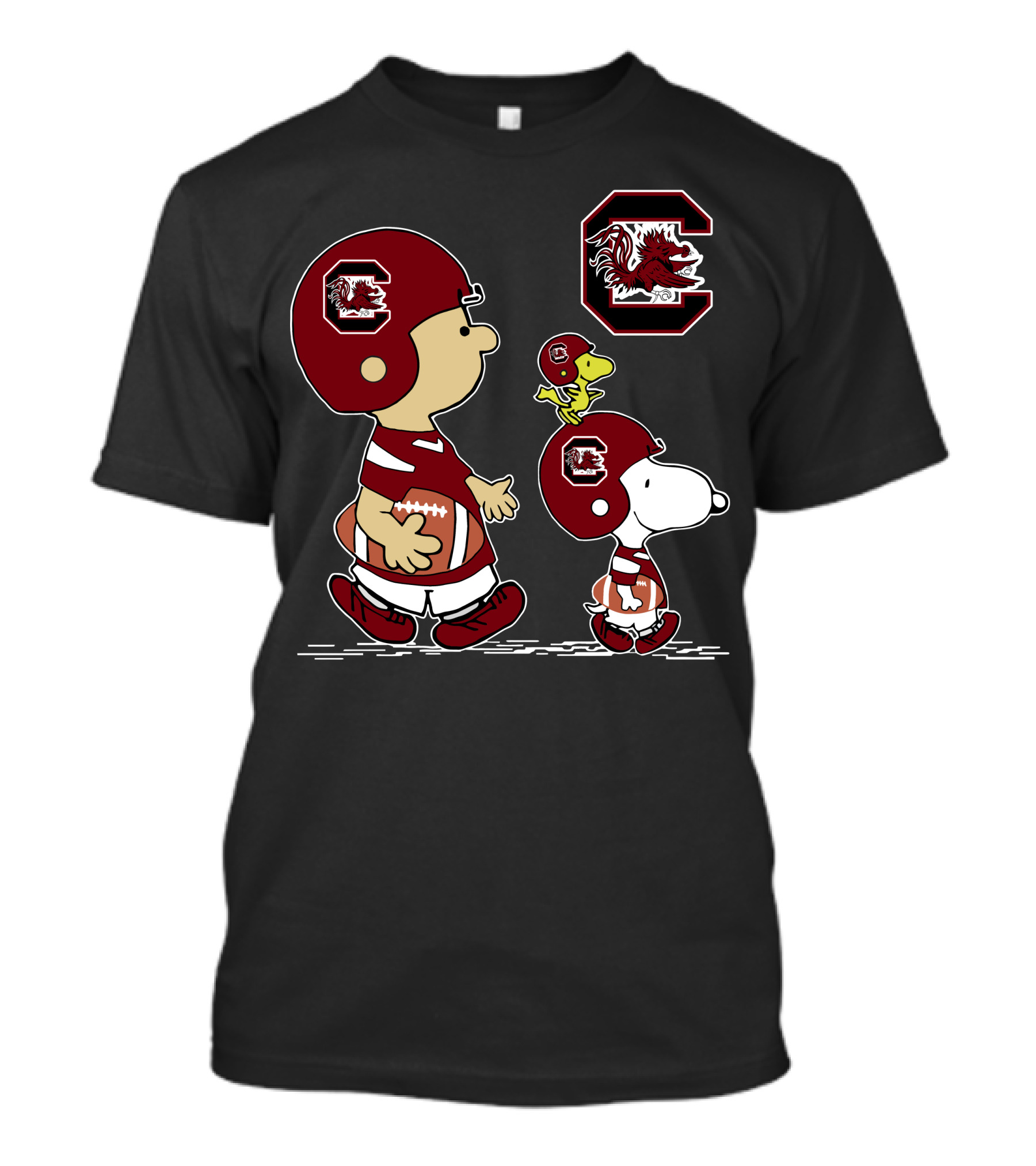 South Carolina Gamecocks Football Peanuts Characters T-Shirt