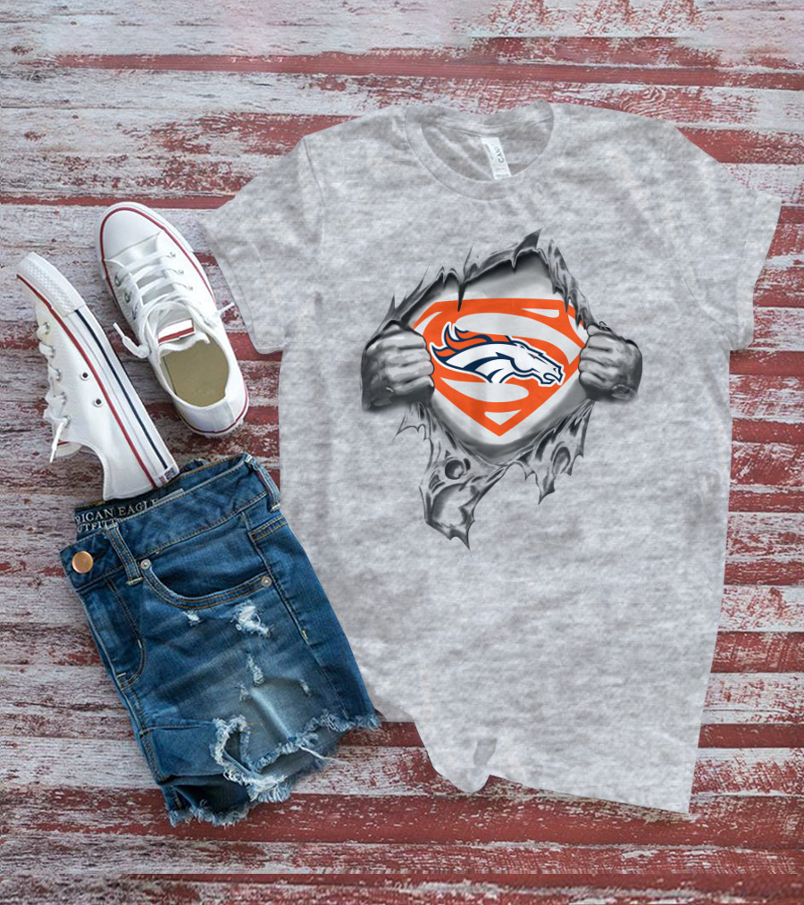 Denver Broncos Superman Logo Reveal T-Shirt