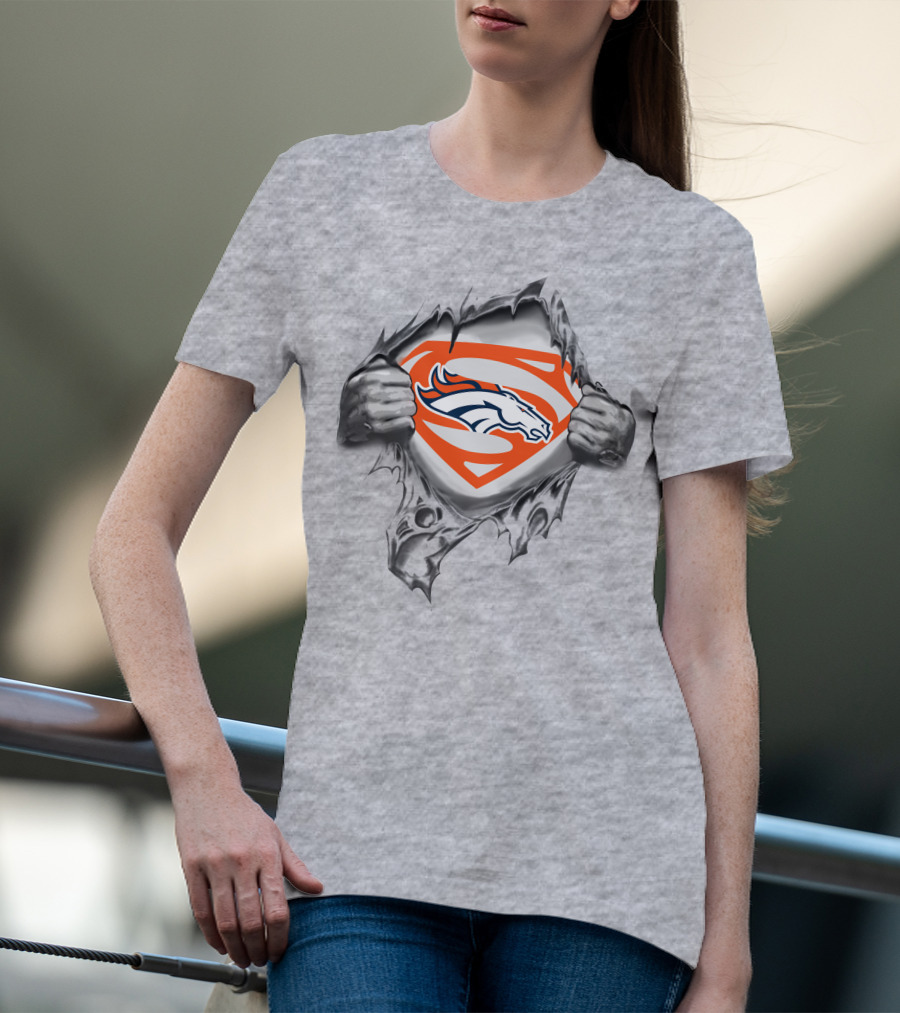 Denver Broncos Superman Logo Reveal T-Shirt