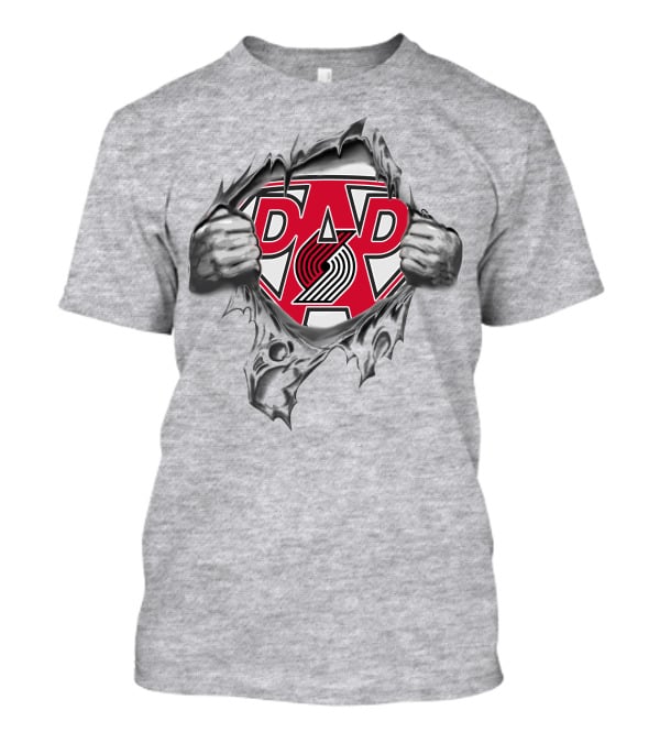 Portland Trail Blazers Super Dad Hero T-Shirt