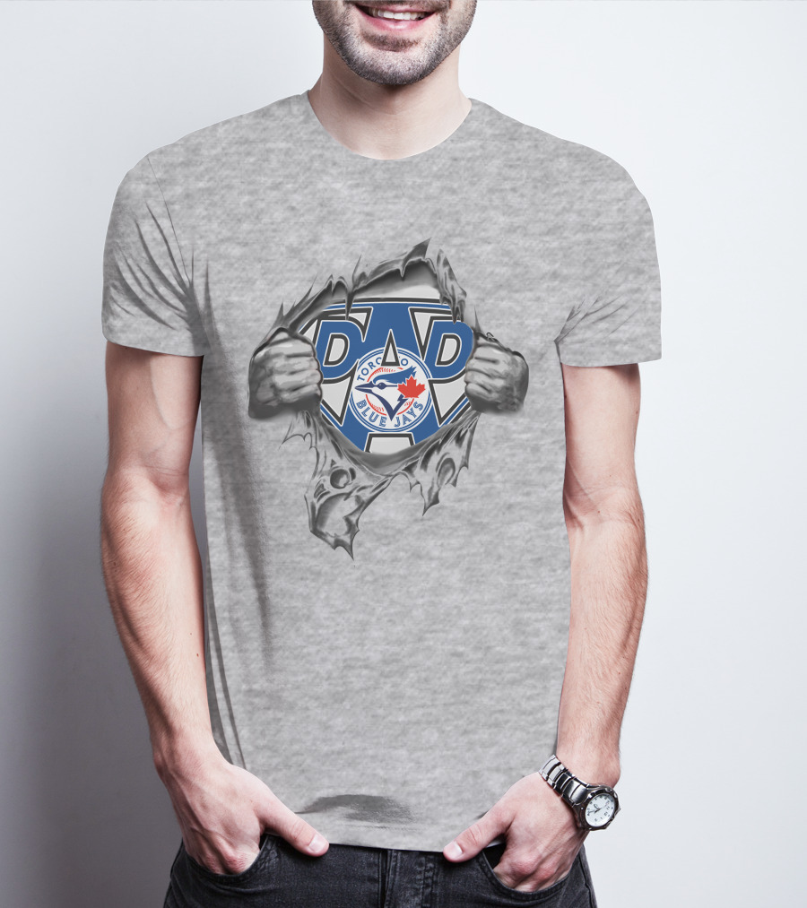 Toronto Blue Jays Super Dad Logo Hero T-Shirt