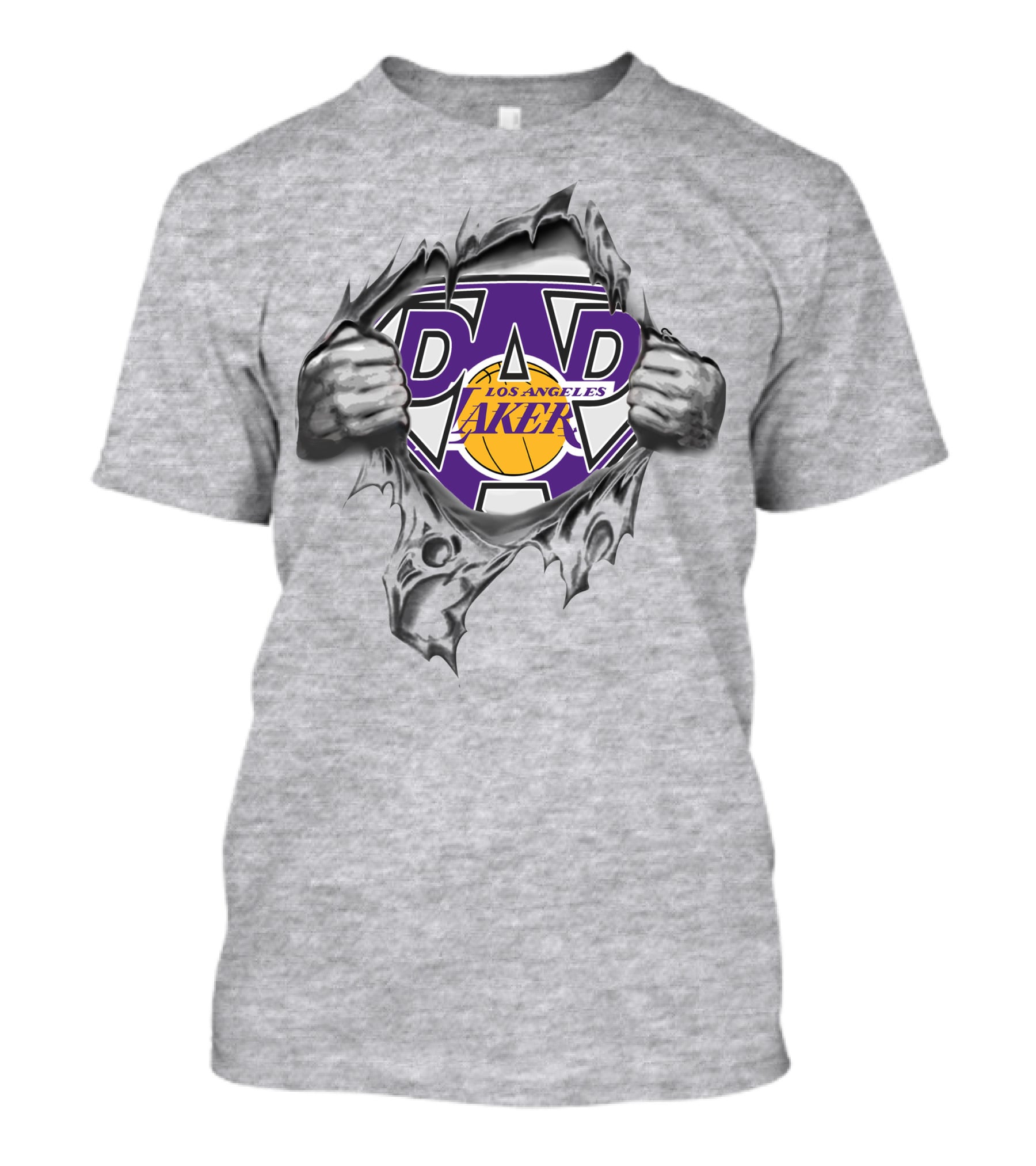 Los Angeles Lakers Dad Superhero Rip T-Shirt