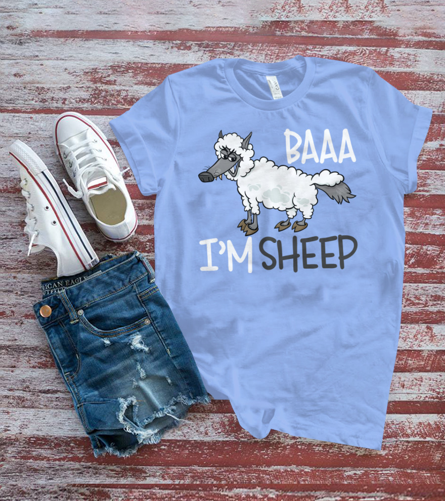 Baaa I'm A Sheep Funny Cartoon T-Shirt