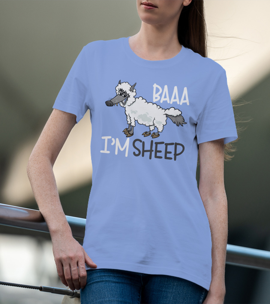 Baaa I'm A Sheep Funny Cartoon T-Shirt