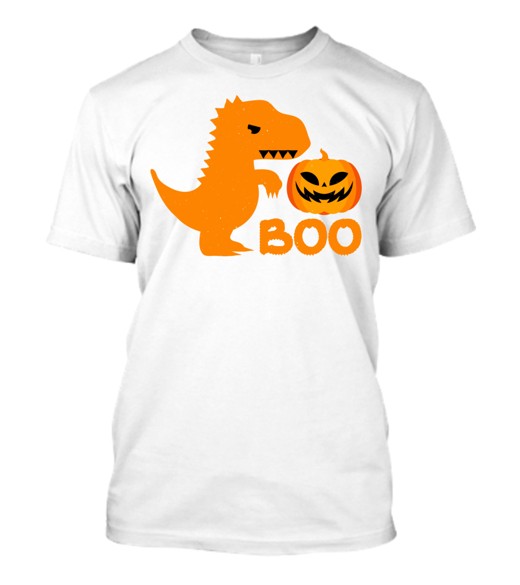 Boo Dinosaur With Jack-O'-Lantern Pumpkin T-Shirt