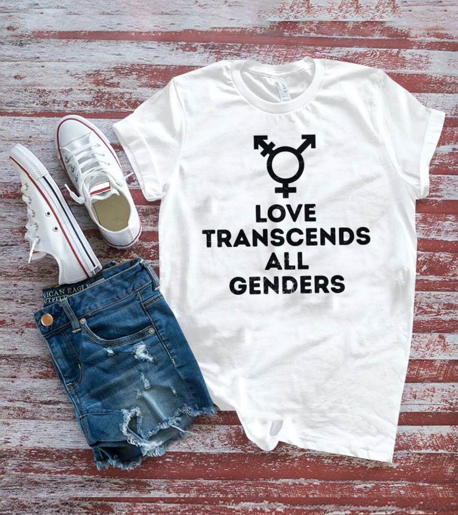 Love Transcends All Genders Transgender Symbol Pride T-Shirt