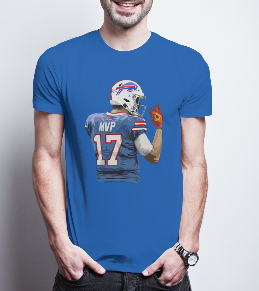 MVP 17 Josh Allen Hot Hand Buffalo Bills T-Shirt