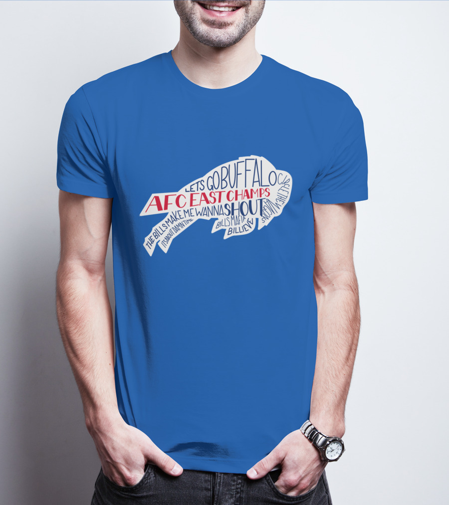 AFC East Champs Let's Go Buffalo Bills Mafia Shout T-Shirt